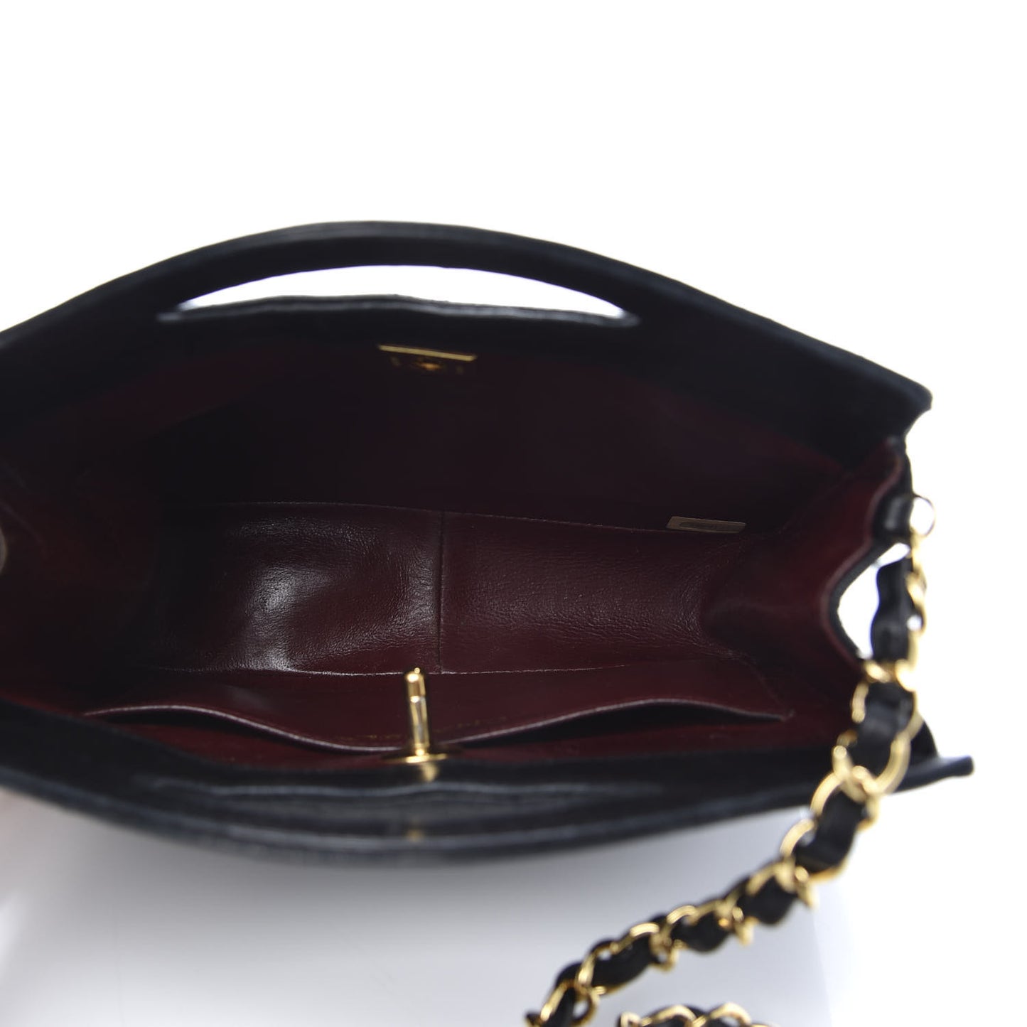 Lambskin Quilted CC Shoulder Bag Black