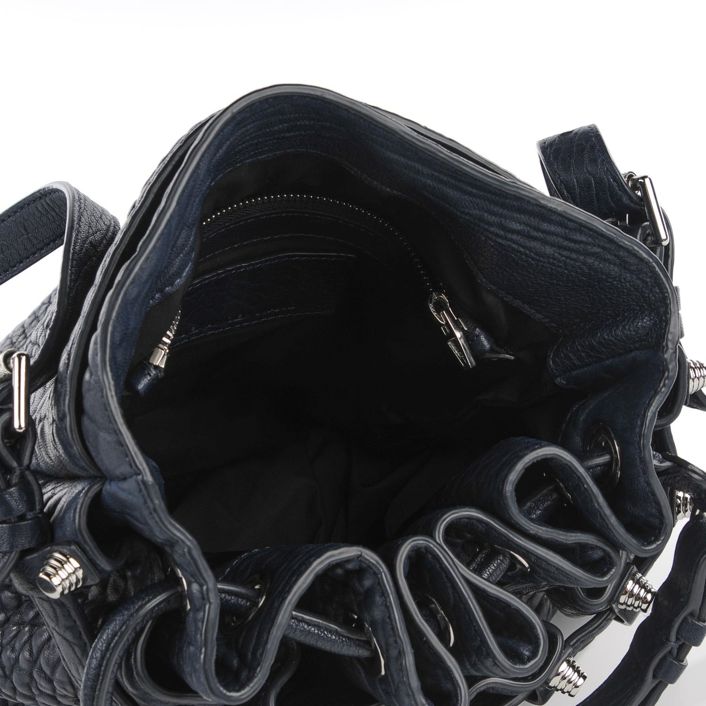 Pebbled Lambskin Diego Bucket Midnight