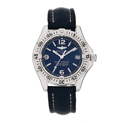 Breitling Stainless Steel Calfskin 32mm Colt Oceane Quartz Watch Blue A77350 1 of 5