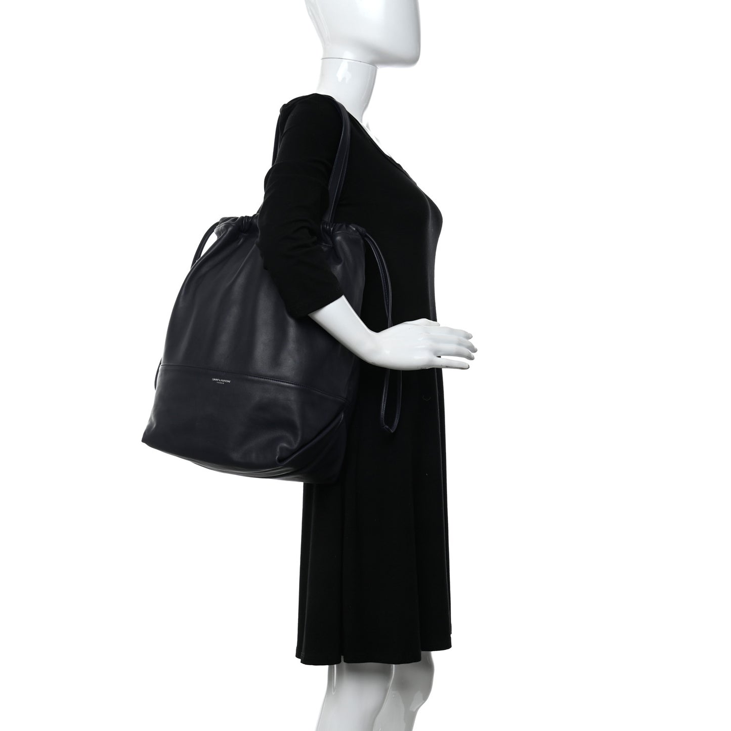 Lambskin West Shopping Bag Dark Notte