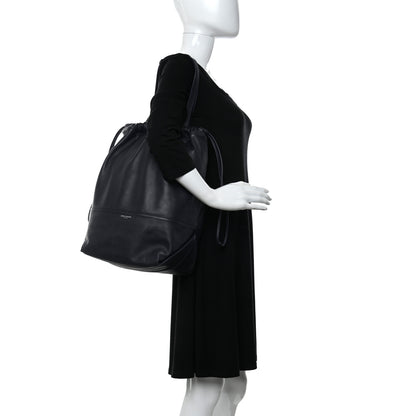 Saint Laurent Lambskin West Shopping Bag Dark Notte 2 of 11