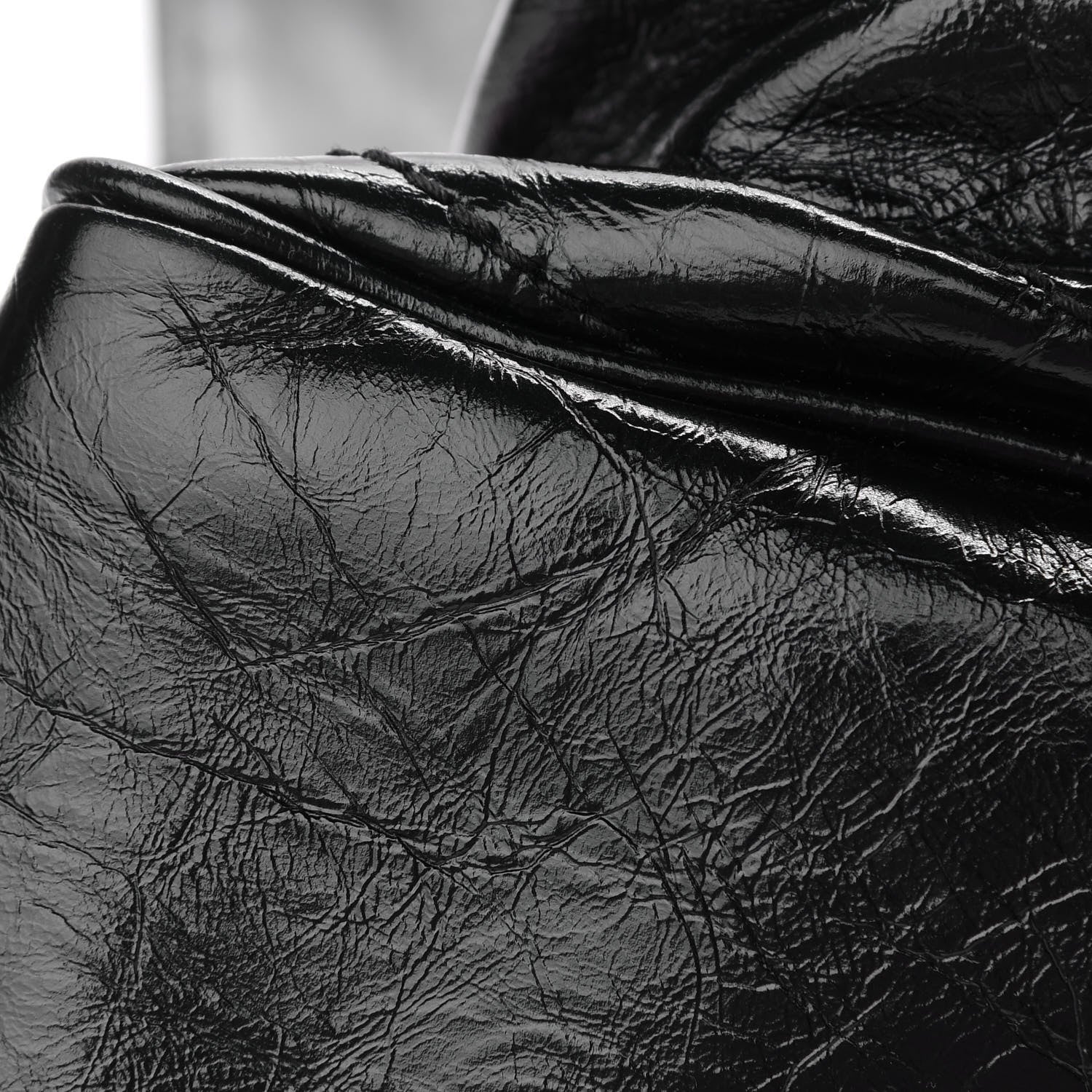 Saint Laurent Crinkled Calfskin Matelasse Monogram Large Niki Chain Satchel Black 7 of 12