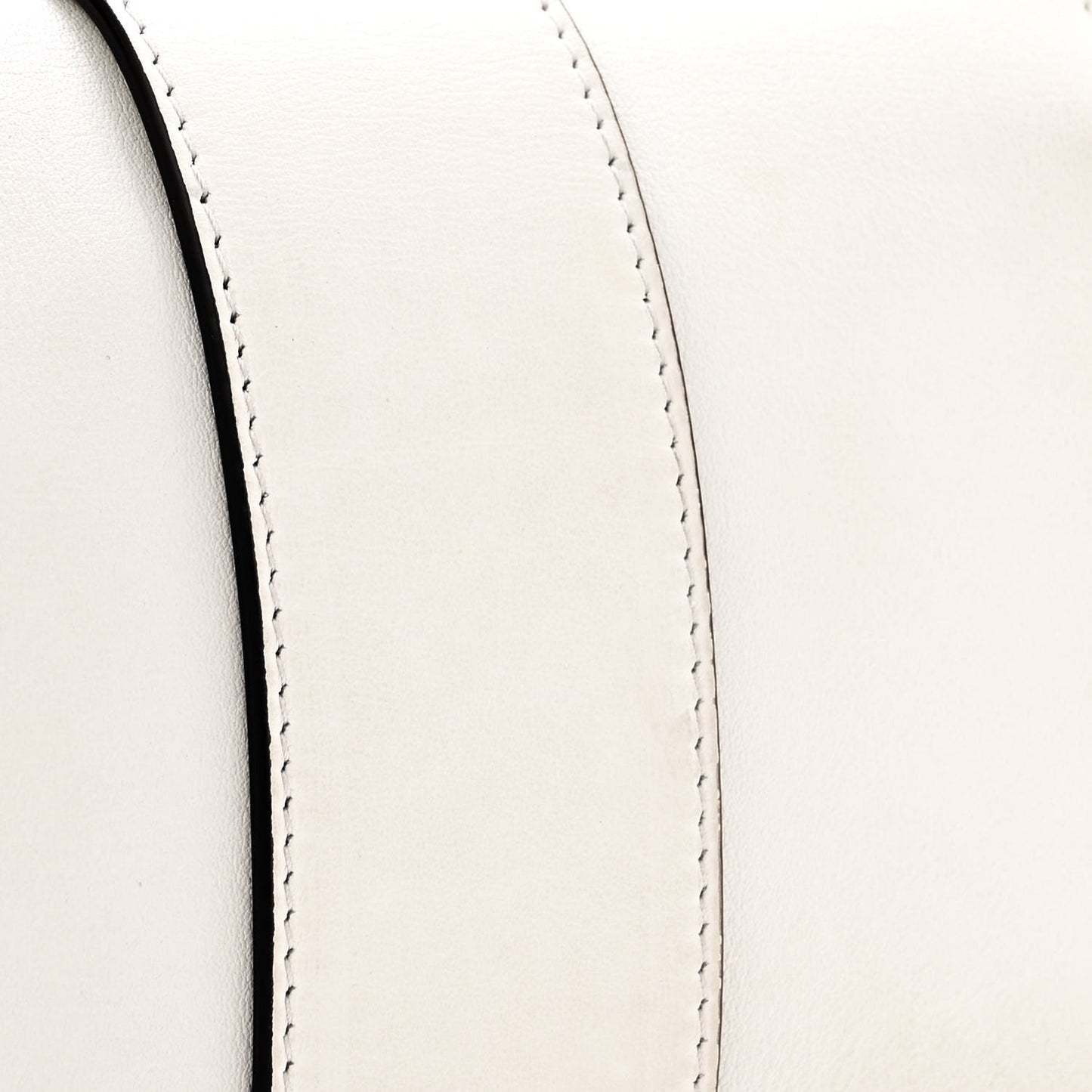 X VERSACE Vitello Seta Fendace Mini Brooch Baguette White Ice