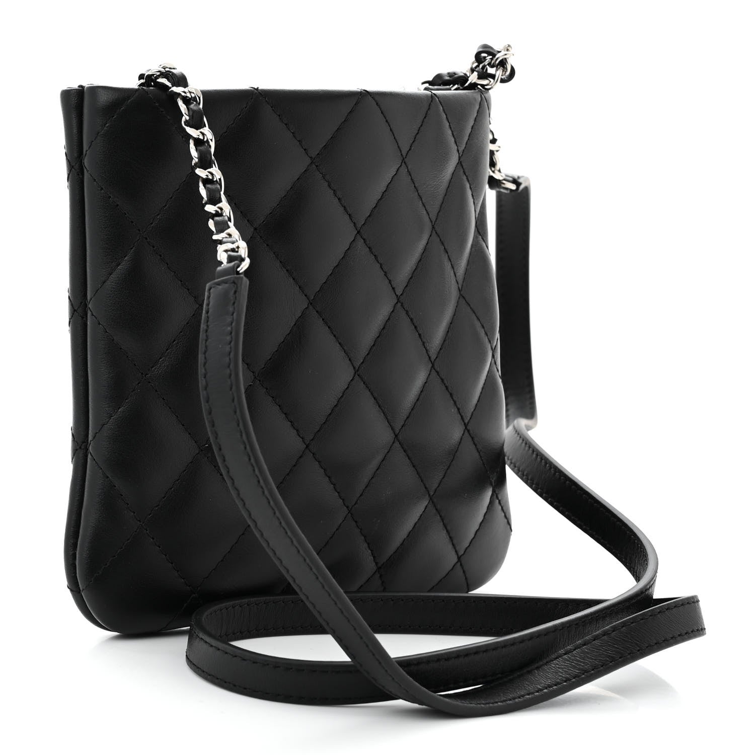 Chanel Lambskin Quilted Crossbody Bag Black 3 of 11