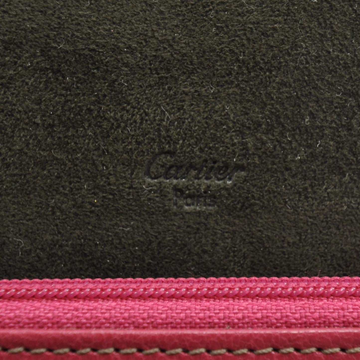 Goatskin Leather Les Must Long Slim Wallet Fuchsia