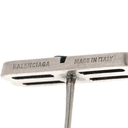Balenciaga Metal BB Icon Earrings Silver 4 of 4