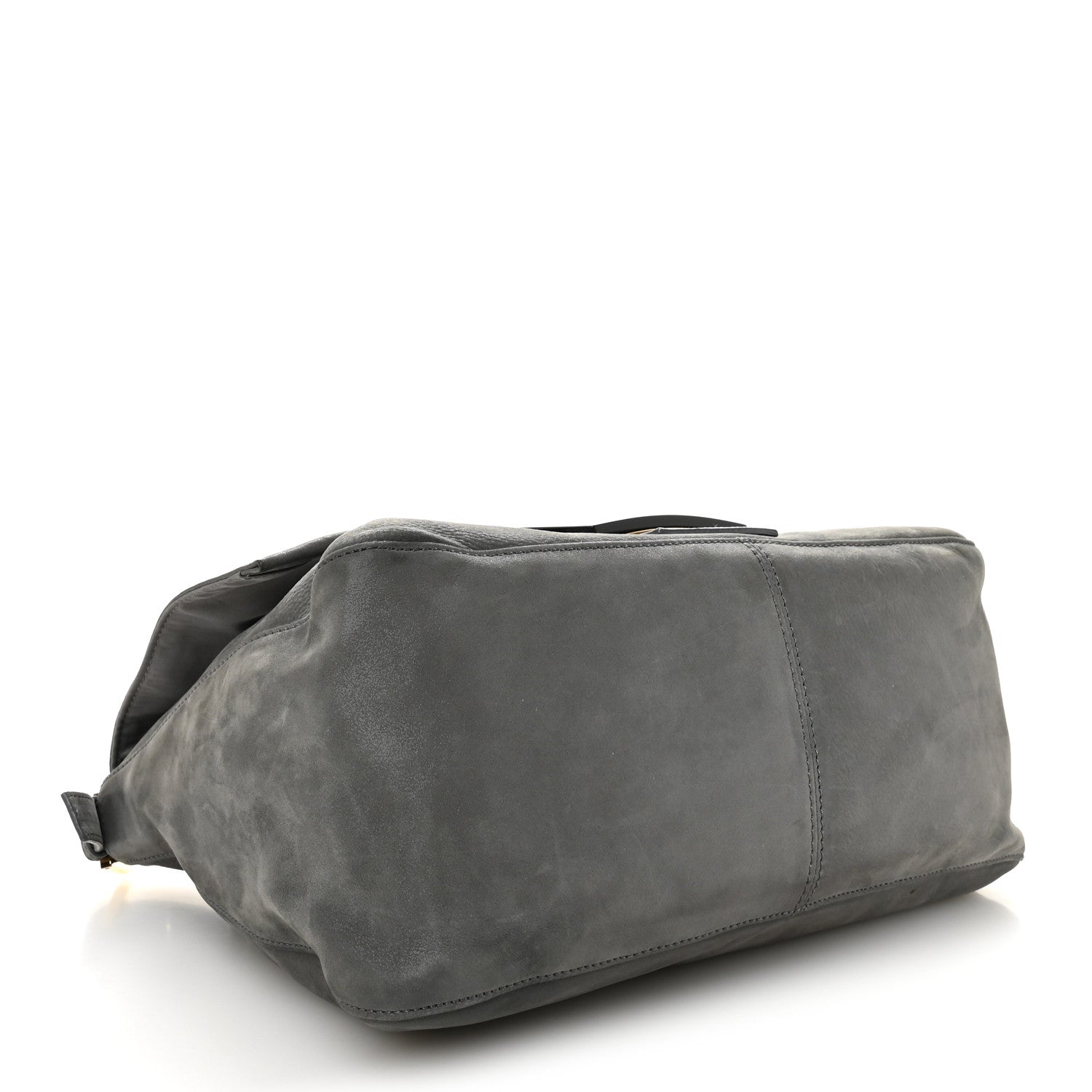 Fendi Vitello Savana Big Mama Baguette Grigio Tartaruga Natural 4 of 13