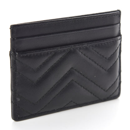Gucci Calfskin Matelasse GG Marmont Card Holder Black 3 of 8