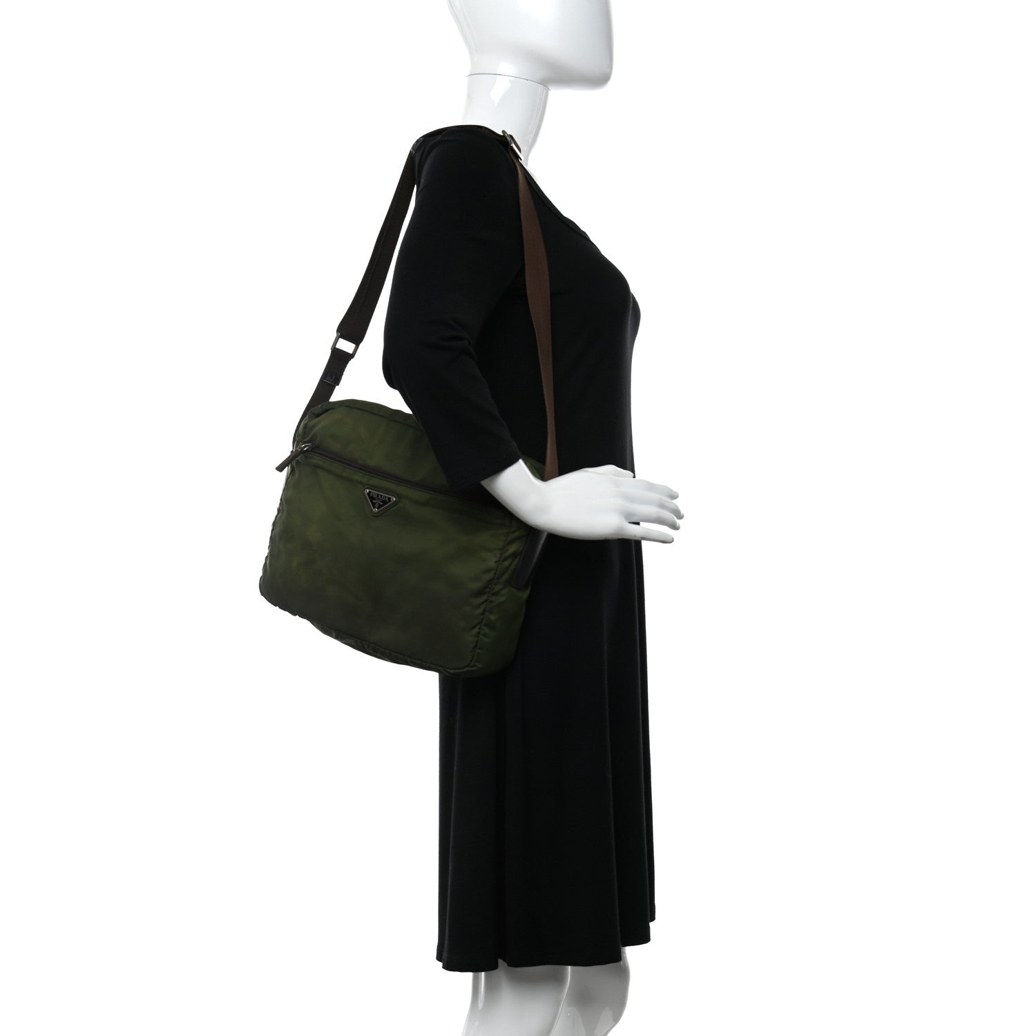 Prada Nylon Vela Messenger Bag Ebano 2 of 11