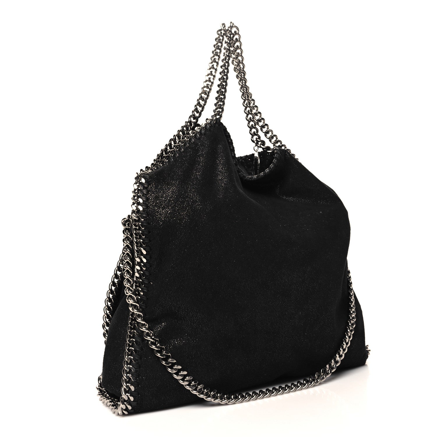 Stella McCartney Shaggy Deer Falabella Fold Over Tote Black 2 of 9