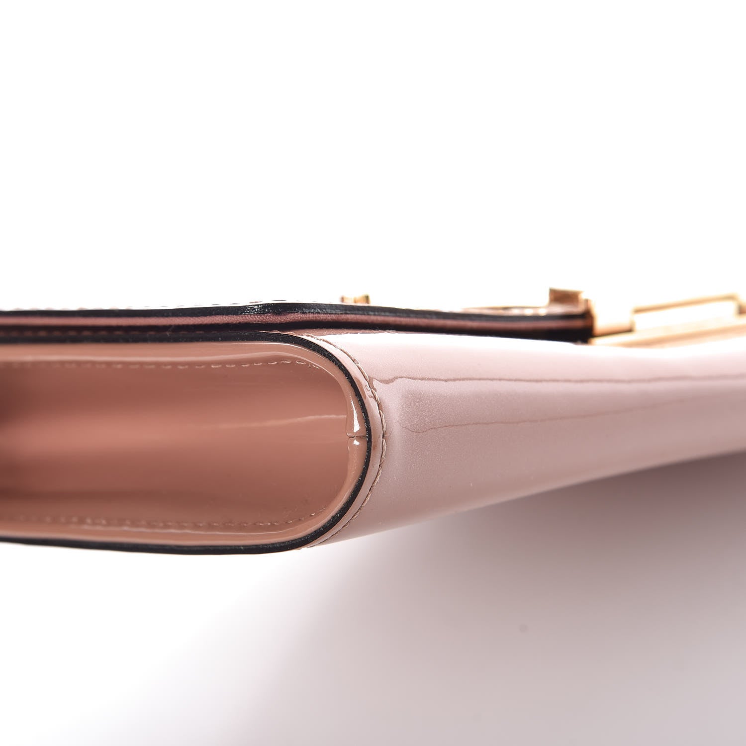 Louis Vuitton Patent Louise New Sobe Clutch Rose Velours 5 of 8