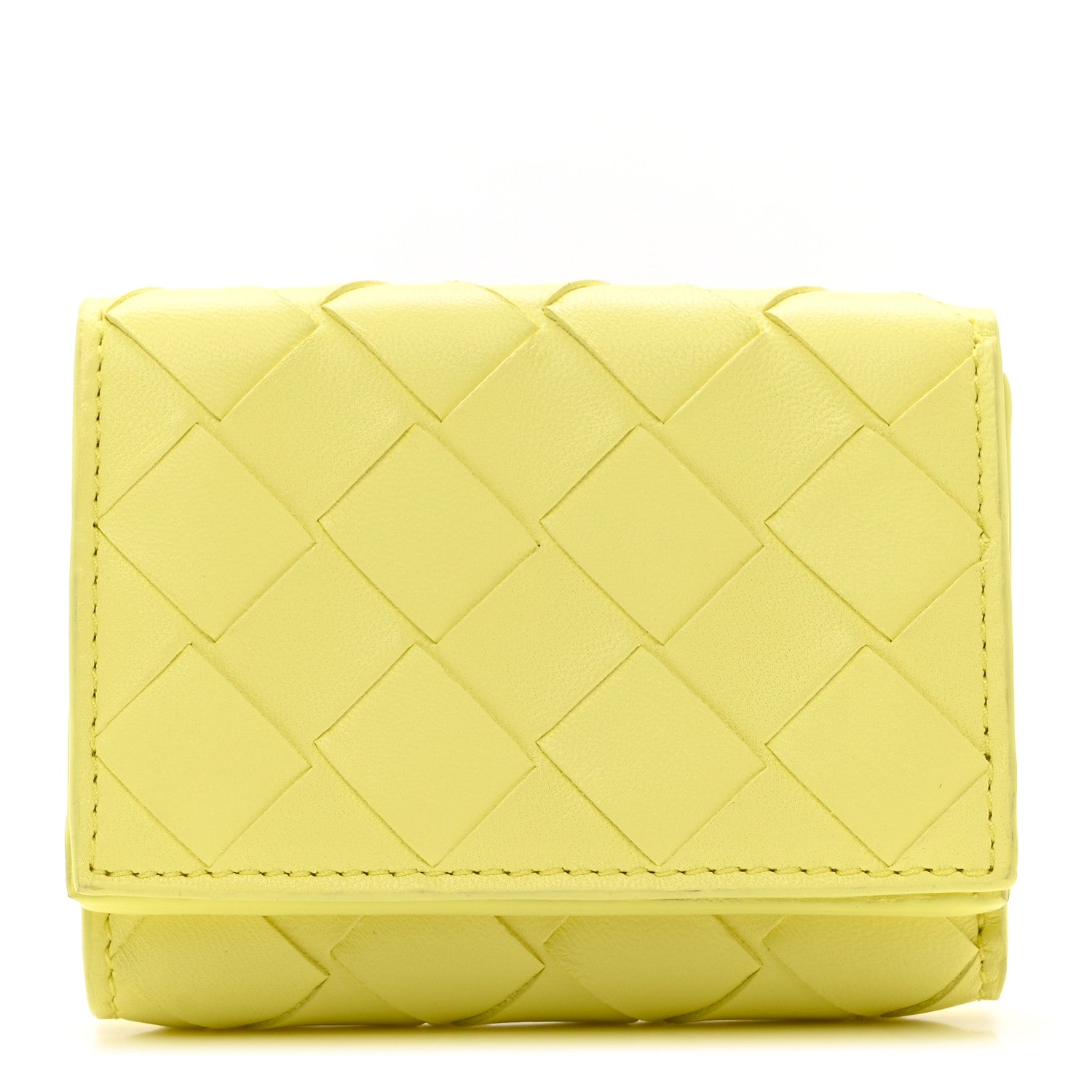 Bottega Veneta Nappa Intrecciato Trifold Wallet Kiwi 1 of 8