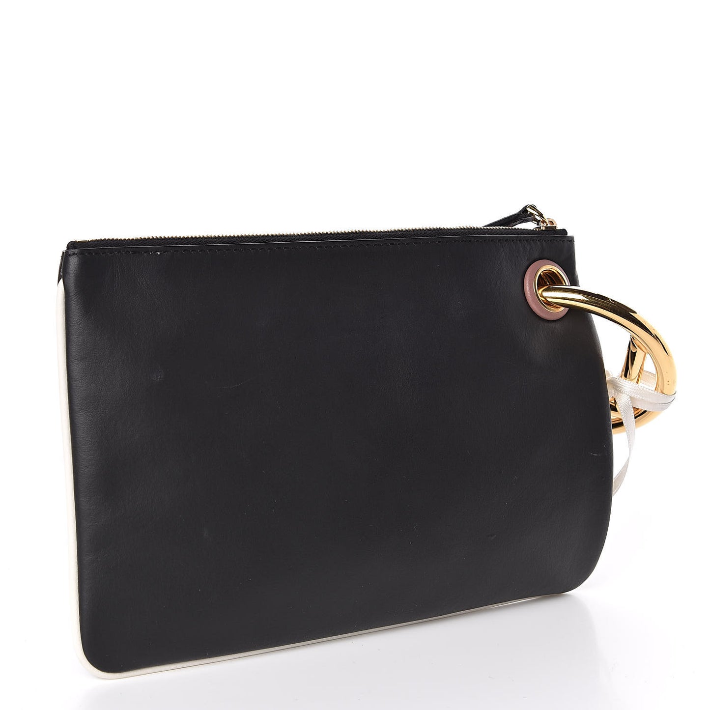 Vitello Century Opaco F is Fendi Bi-Color Triplette Pouch Set Black