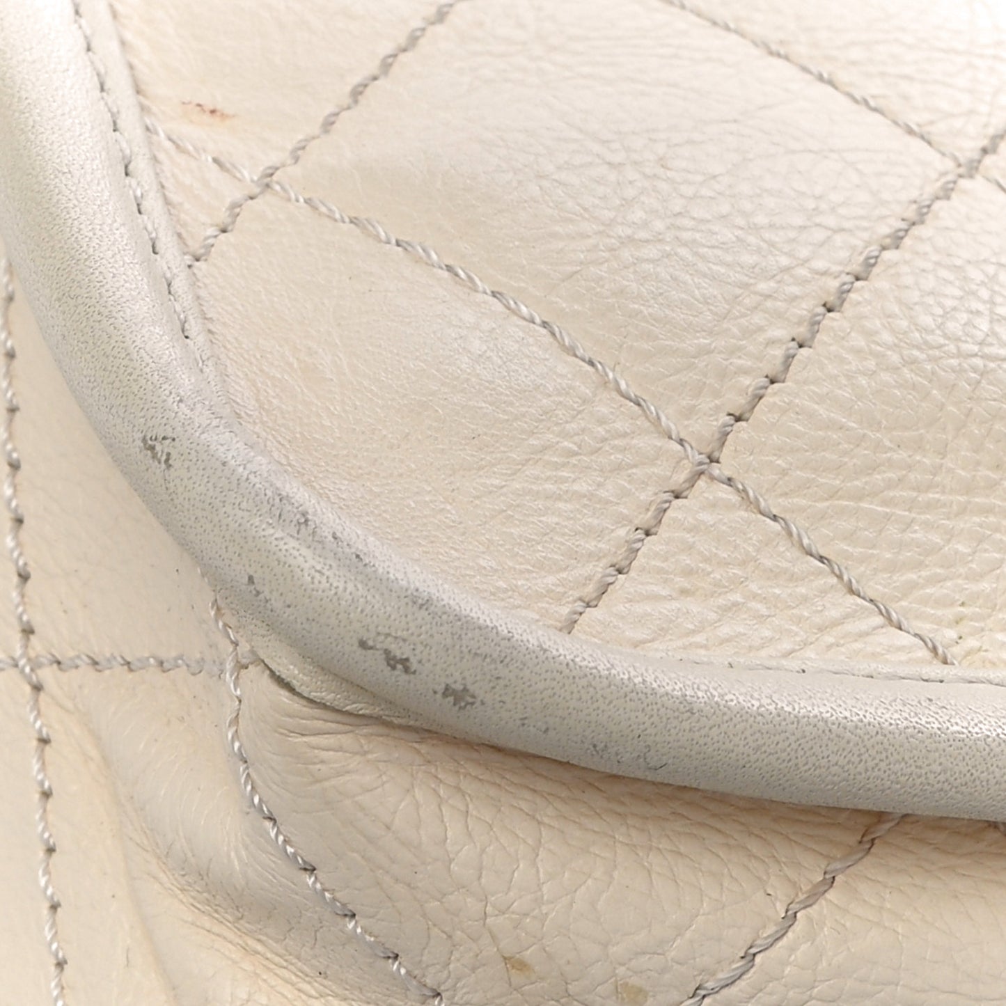 Calfskin Quilted Mini French Riviera Flap Ivory