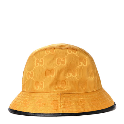 Gucci Econyl Nylon Monogram Off The Grid Bucket Hat L Crop Black 3 of 7