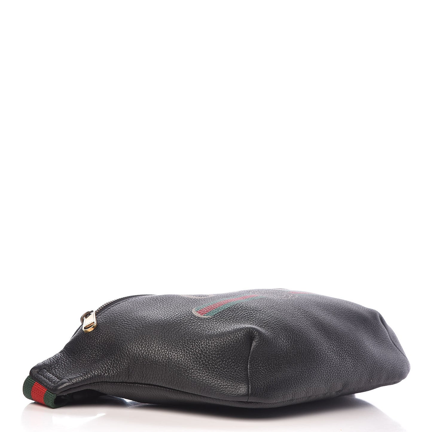 Grained Calfskin Logo Belt Bag Black