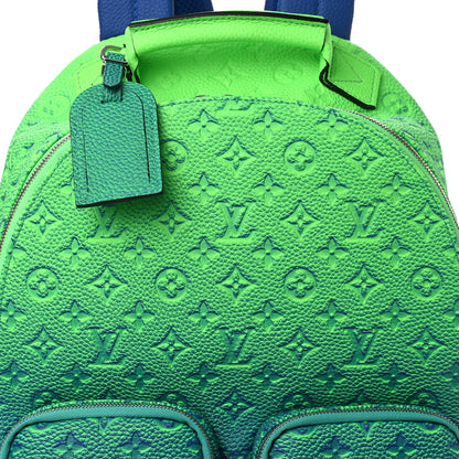 Louis Vuitton Taurillon Illusion Multipockets Backpack Bleu Vert 7 of 8