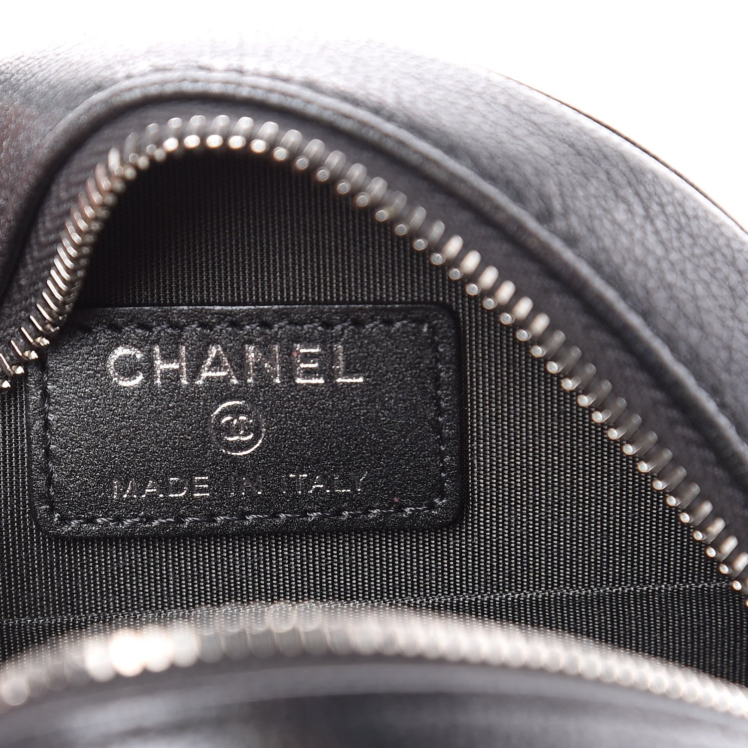 Chanel Goatskin Camellia Quilted Round Clutch With Chain Grey 6 of 12