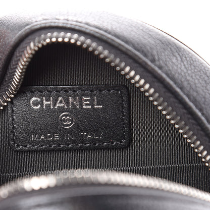 Chanel Goatskin Camellia Quilted Round Clutch With Chain Grey 6 of 12