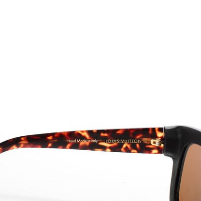 Louis Vuitton Leather Acetate Audrey Sunglasses Z0668W Black Tortoise 4 of 6