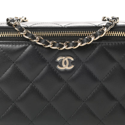 Chanel Lambskin Quilted Small Vanity Case With Chain Black 8 of 11