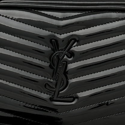 Saint Laurent Patent Calfskin Matelasse Monogram Mini Lou Camera Bag Black 10 of 10