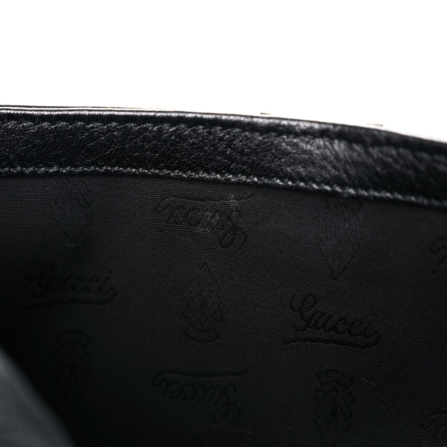 Gucci Calfskin Bamboo Croisette Evening Bag Black 15 of 17
