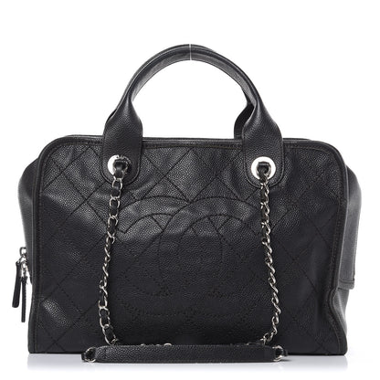 Chanel Caviar Quilted Deauville Bowling Bag Black 1 of 16