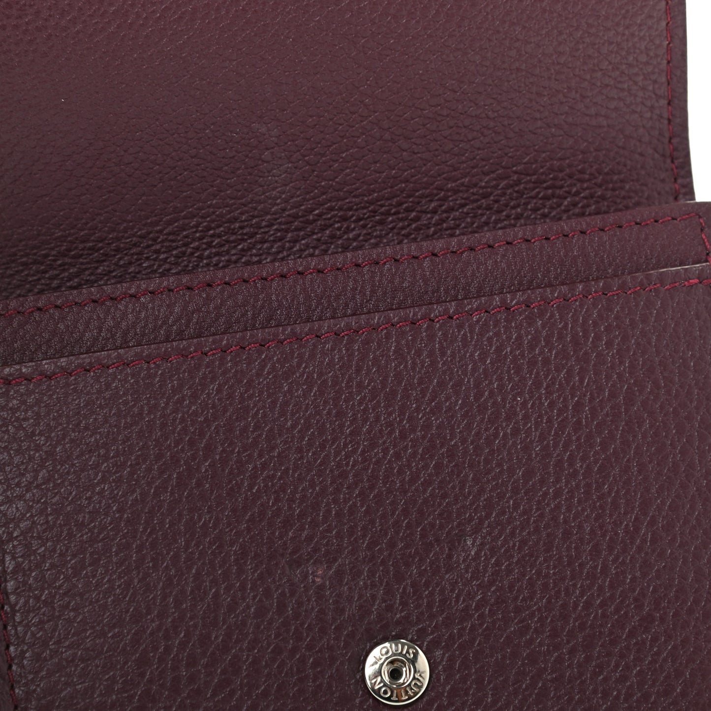 Calfskin LockMe II Compact Wallet Prune
