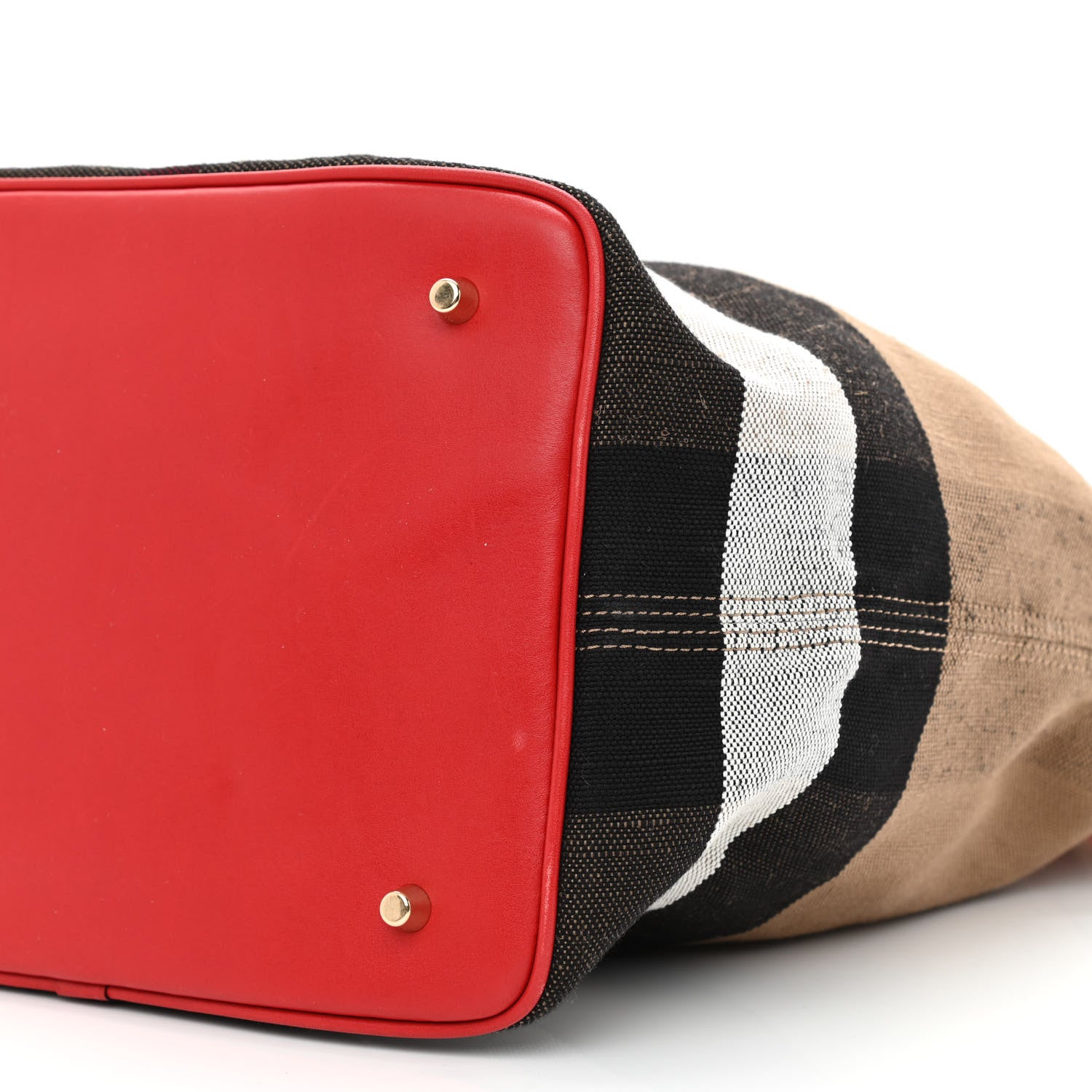 Burberry Canvas Mega Check Medium Ashby Hobo Cadmium Red 11 of 13
