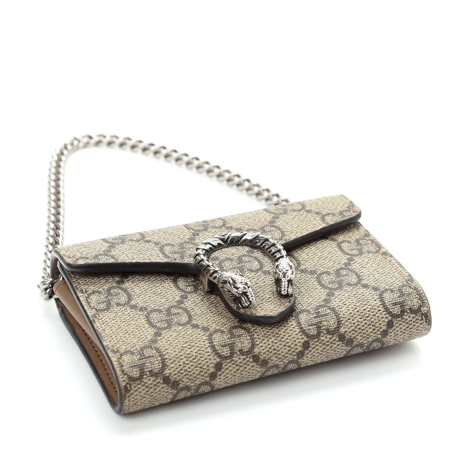Gucci GG Supreme Monogram Dionysus Coin Purse Taupe 4 of 7