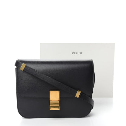 Celine Liege Calfskin Medium Classic Box Flap Bag Black 11 of 11