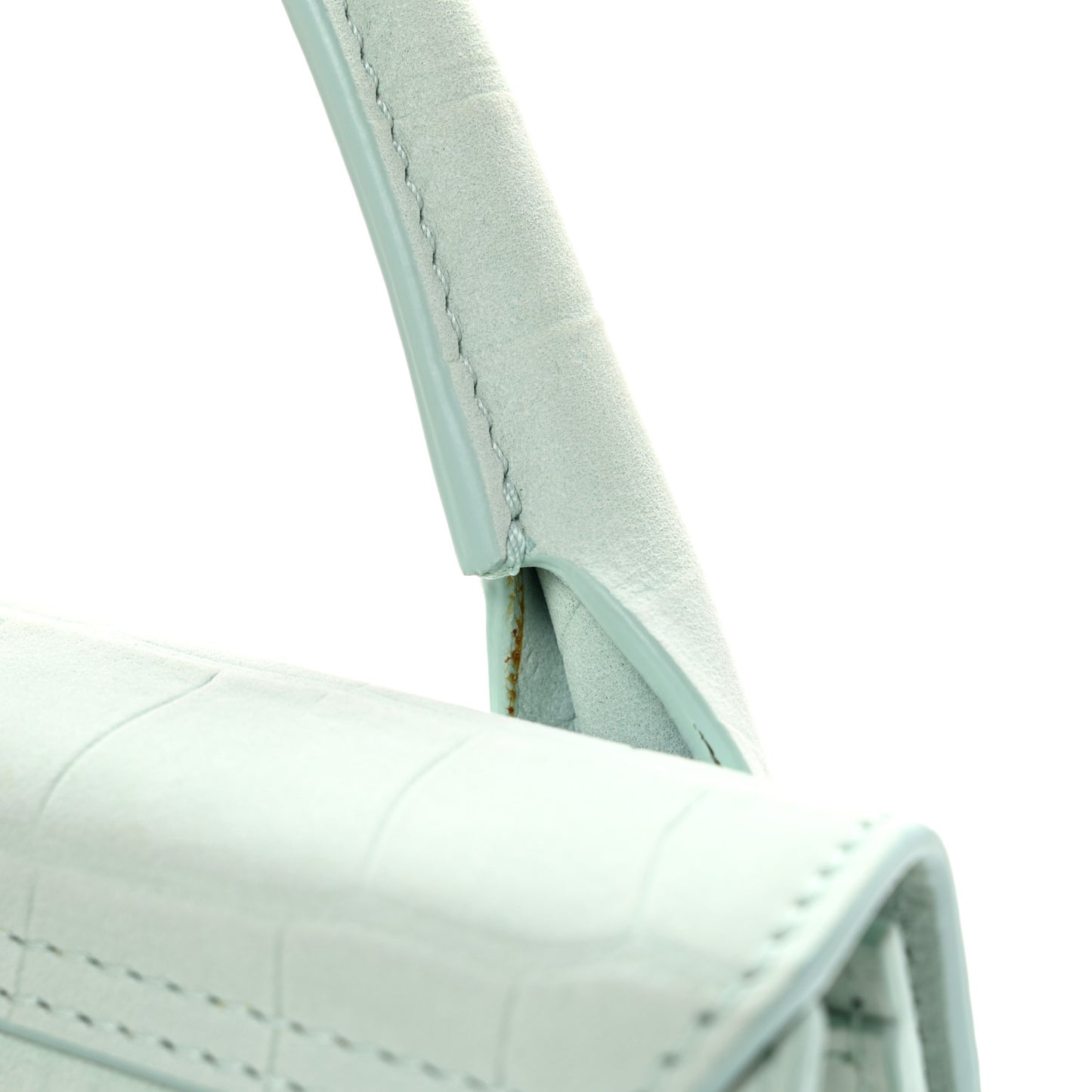 Nubuck Crocodile Embossed Le Chiquito Long Light Green