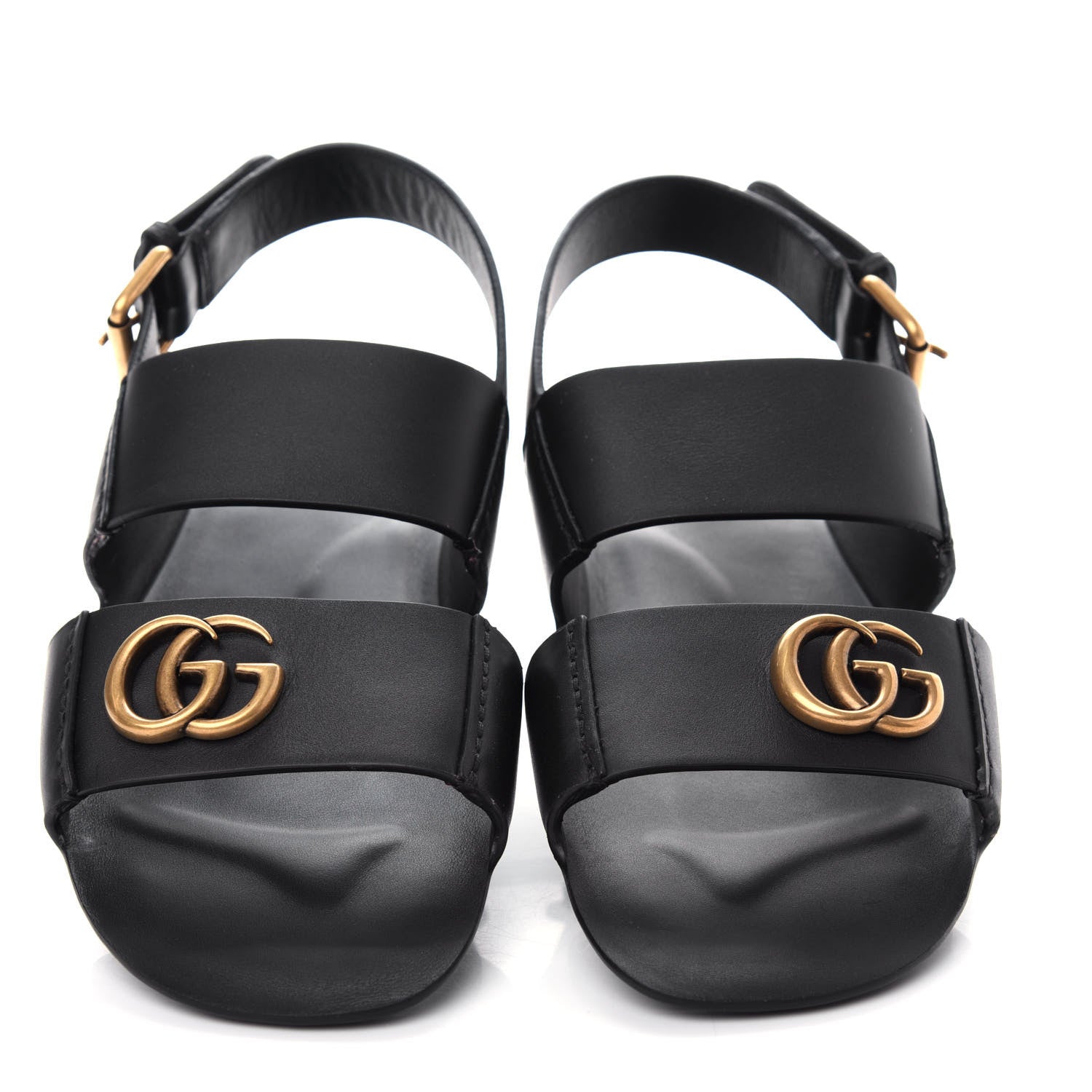 Gucci Calfskin Mens GG Marmont Sandals 12 Black 5 of 11
