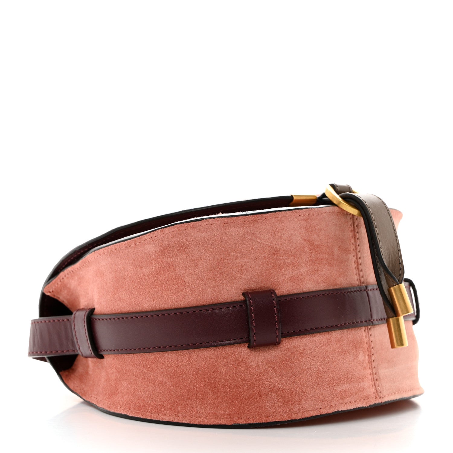 Chloe Suede Small Marcie Saddle Bag Canyon Rose 4 of 11