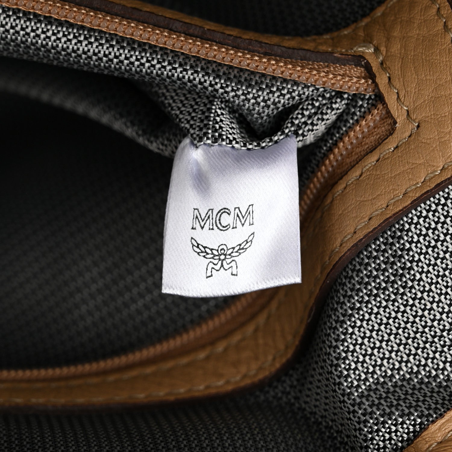 MCM Visetos Medium Studded Stark Backpack Beige 6 of 10