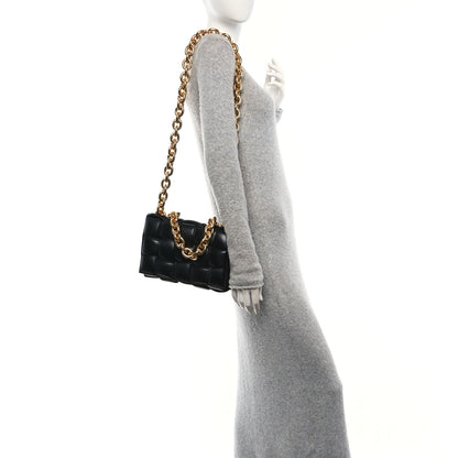 Bottega Veneta Lambskin Maxi Intreccio Padded Chain Cassette Crossbody Bag Black 2 of 9