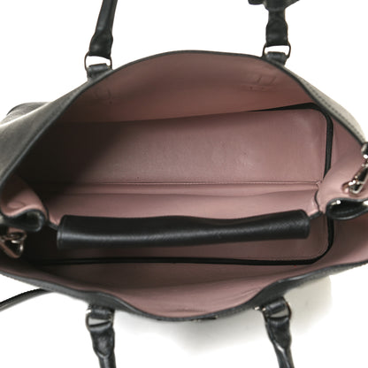 Prada Saffiano Cuir Large Double Bag Black Mughetto 5 of 13