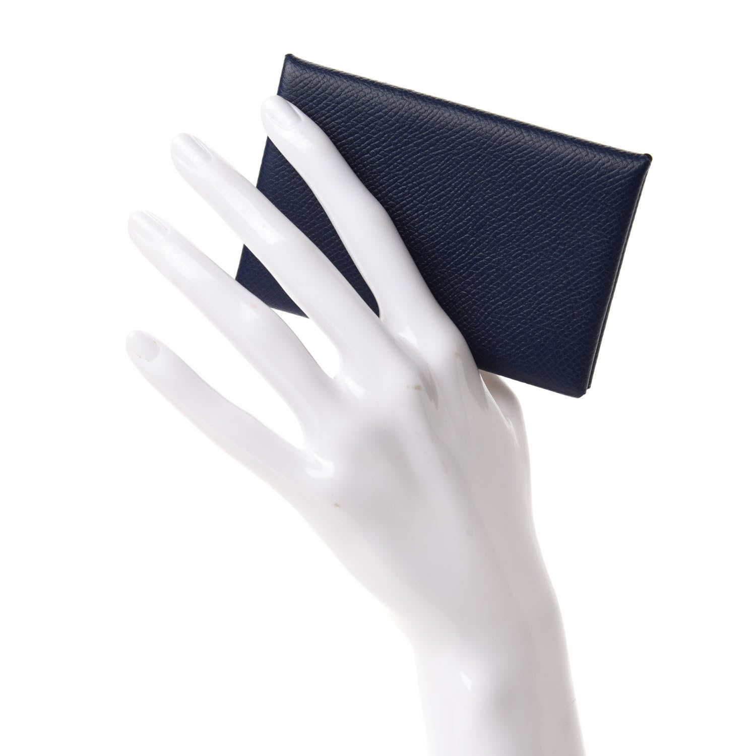 Hermes Epsom Calvi Card Case Bleu Saphir 2 of 7