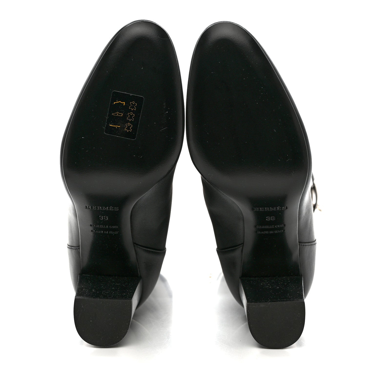 Hermes Heritage Calfskin Story Boots 38 Black 5 of 8