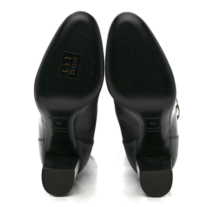 Hermes Heritage Calfskin Story Boots 38 Black 5 of 8