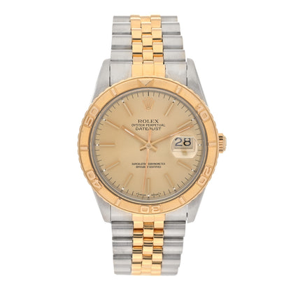 Rolex Stainless Steel 18K Yellow Gold 36mm Oyster Perpetual "Thunderbird" Datejust Watch Champagne 16263 1 of 4