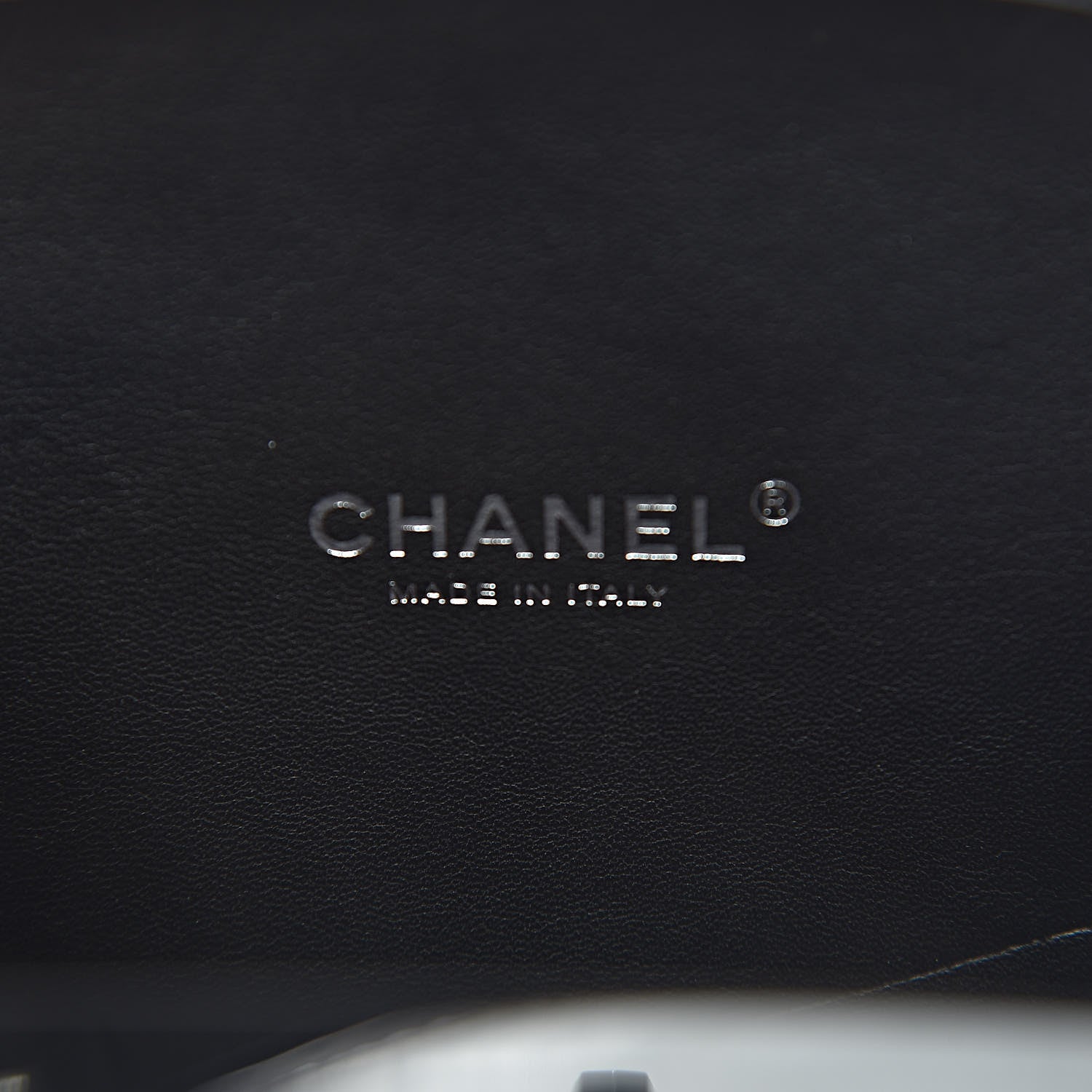 Chanel Plexiglass Compact Box Clutch Black Ivory 6 of 11