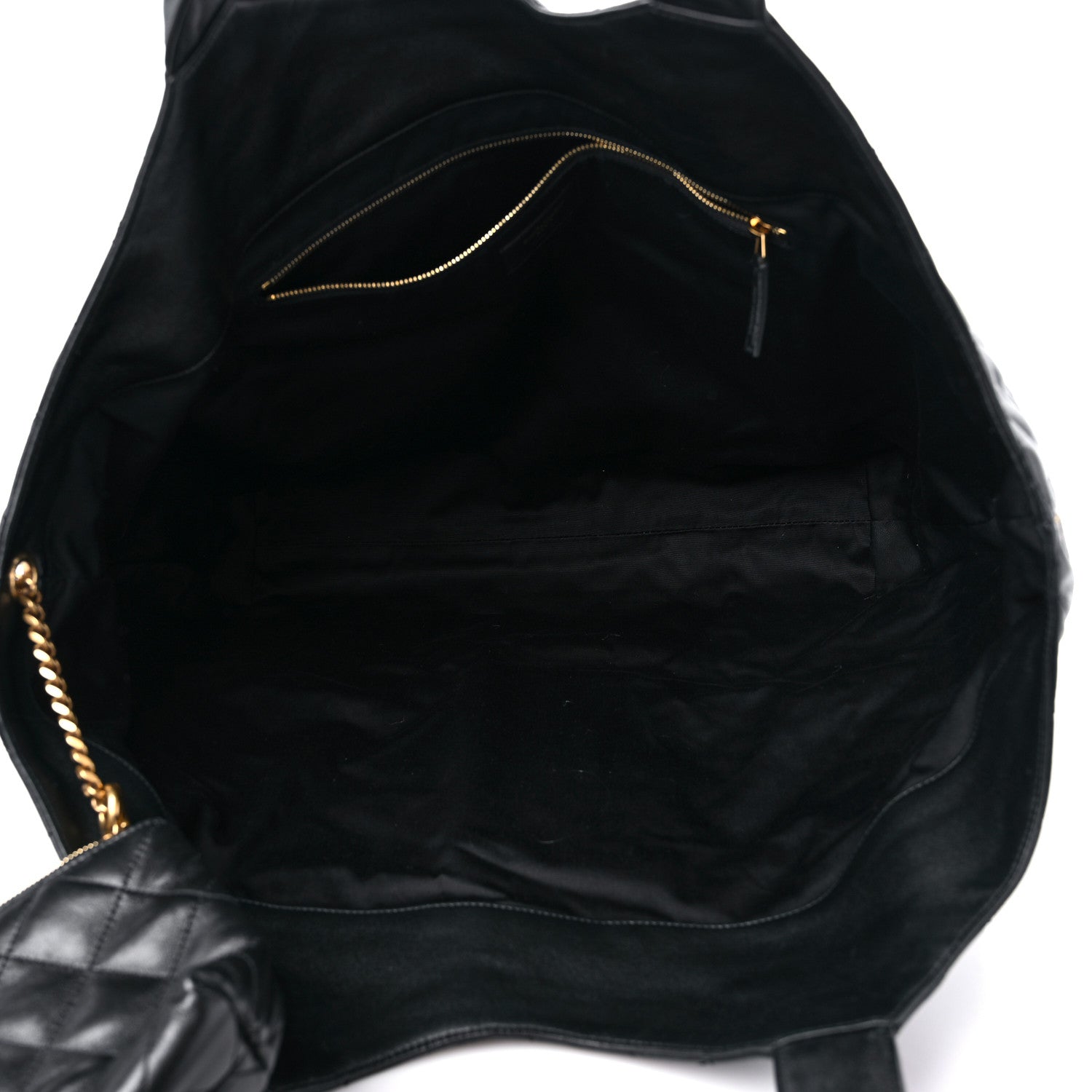 Saint Laurent Lambskin Quilted Maxi Icare Shopping Tote Black 6 of 10