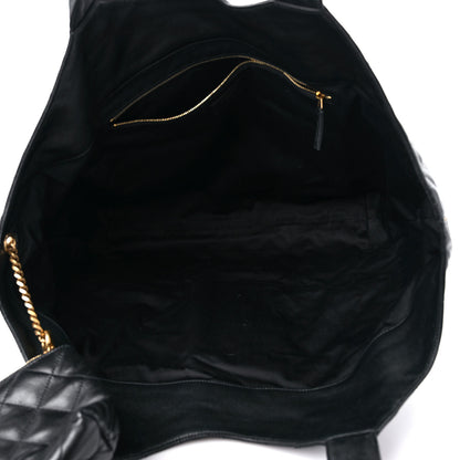 Saint Laurent Lambskin Quilted Maxi Icare Shopping Tote Black 6 of 10