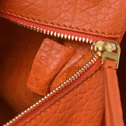 Celine Crisped Calfskin Mini Tie Knot Tote Burnt Orange 7 of 15