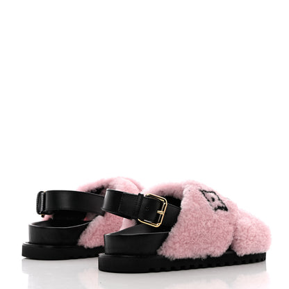 Louis Vuitton Shearling Paseo Flat Comfort Sandal 40 Rose Clair 4 of 11