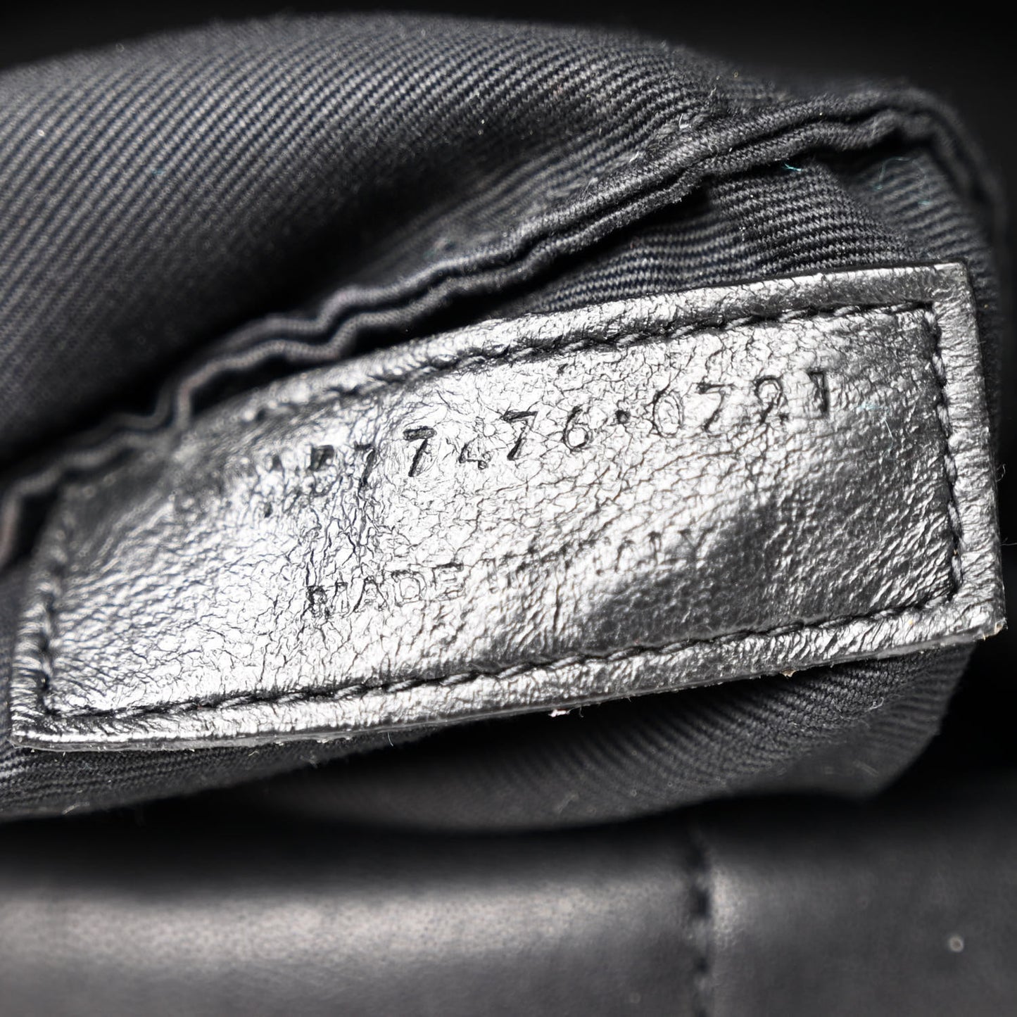 Lambskin Quilted Small Loulou Puffer Monogram Chain Satchel Black