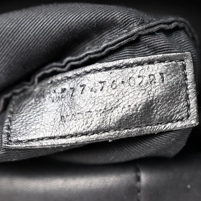 Saint Laurent Lambskin Quilted Small Loulou Puffer Monogram Chain Satchel Black 7 of 12