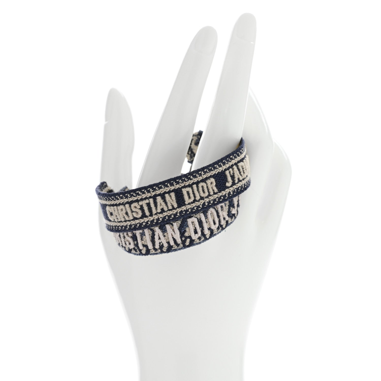Christian Dior Woven Cotton J Adior Friendship Bracelet Set Navy 2 of 4